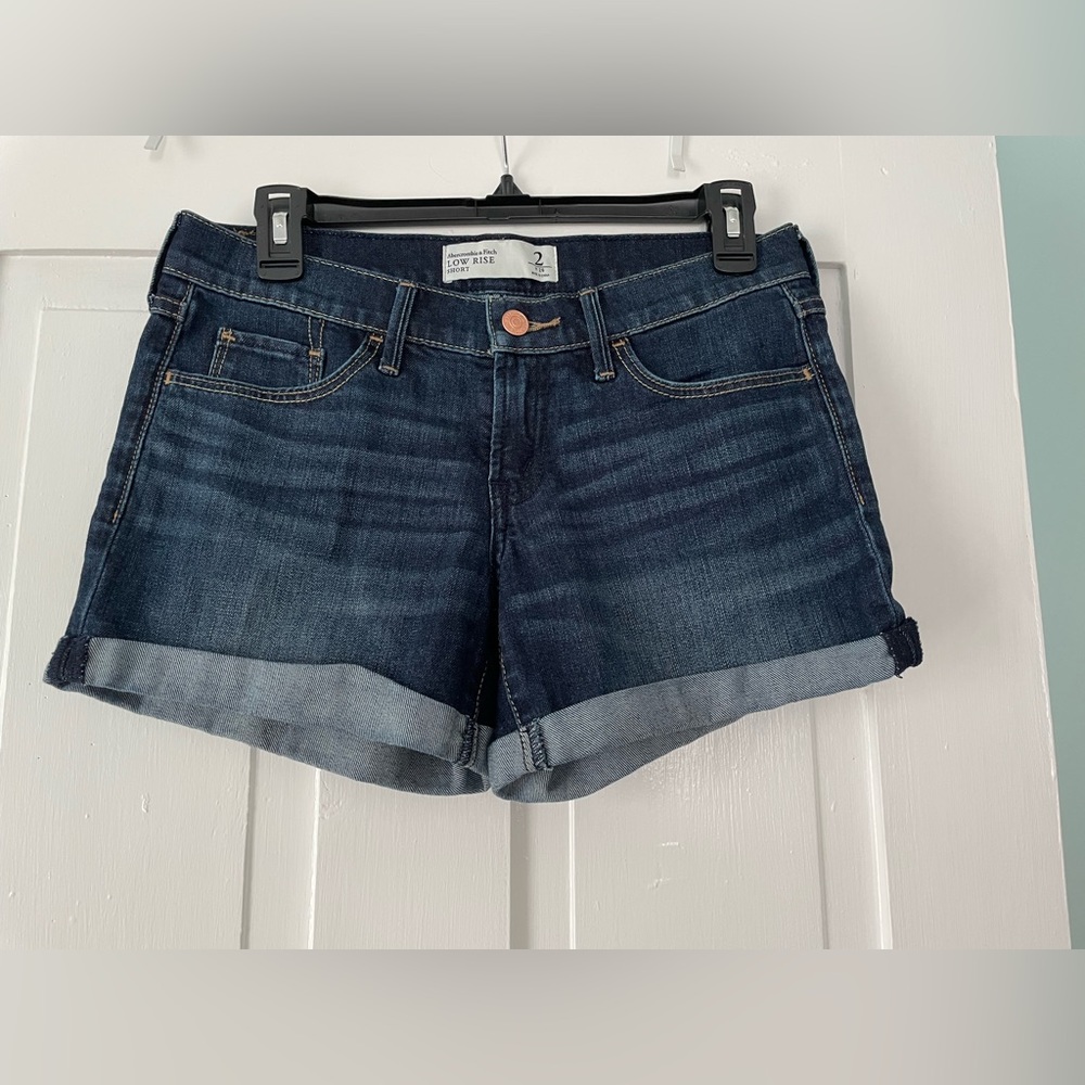 Abercrombie and Fitch Low Rise Jean Short, size 2. Gently used—worn only once.